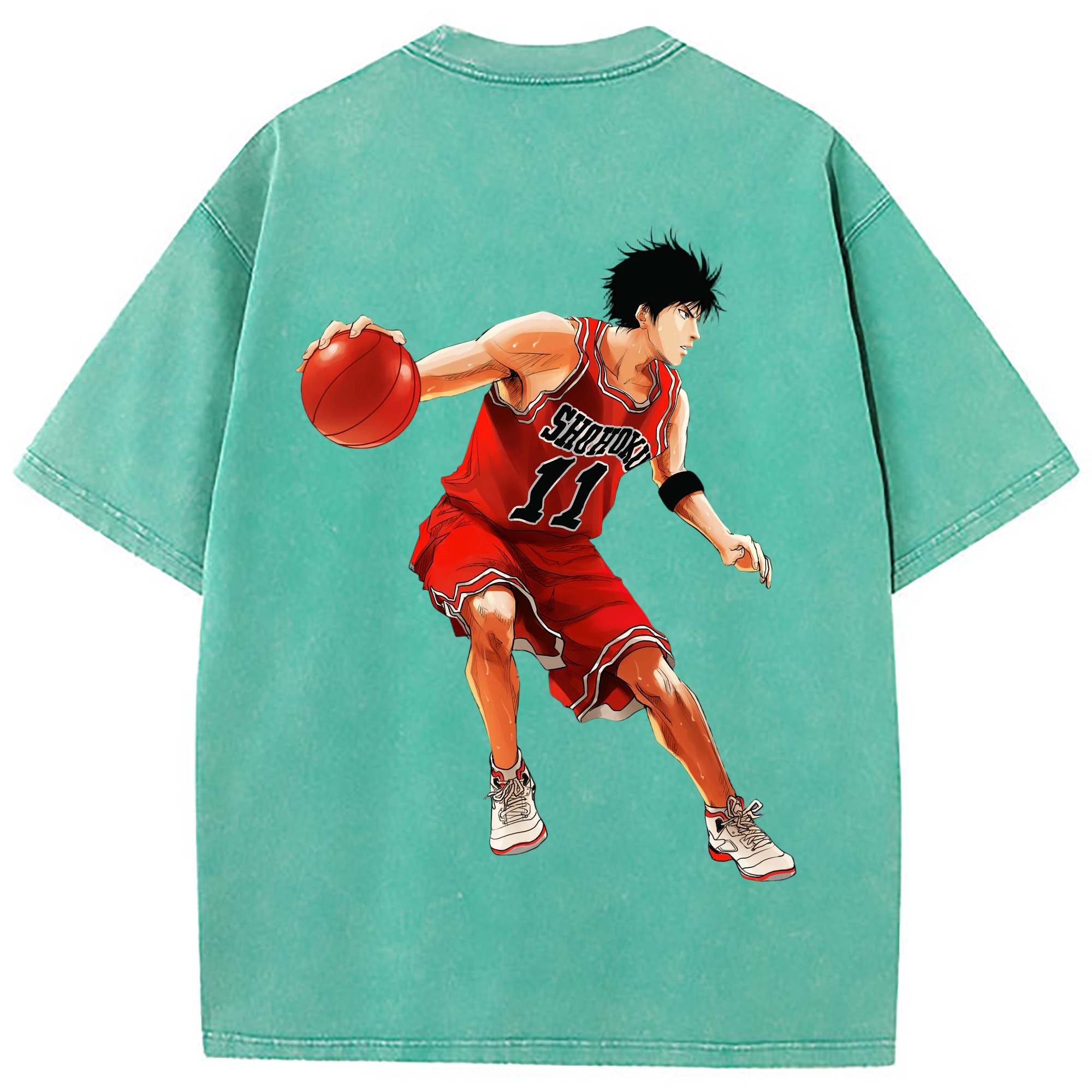 （画像用） SLAM DUNK／スラムダンク 綿100% ヴィンテージ風 半袖Tシャツ（背面プリント）